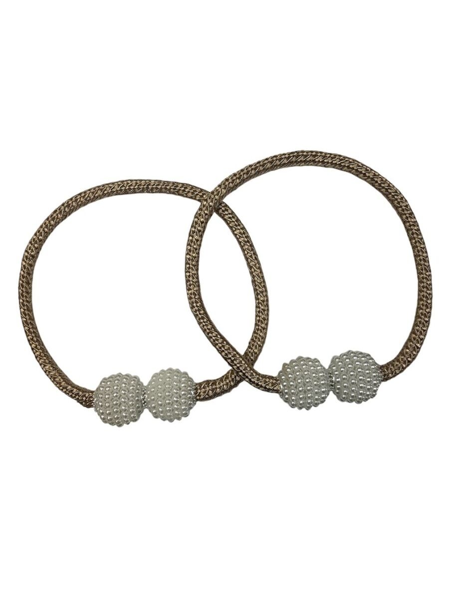 Set (2 bucăți) - Magnet draperie - perlă